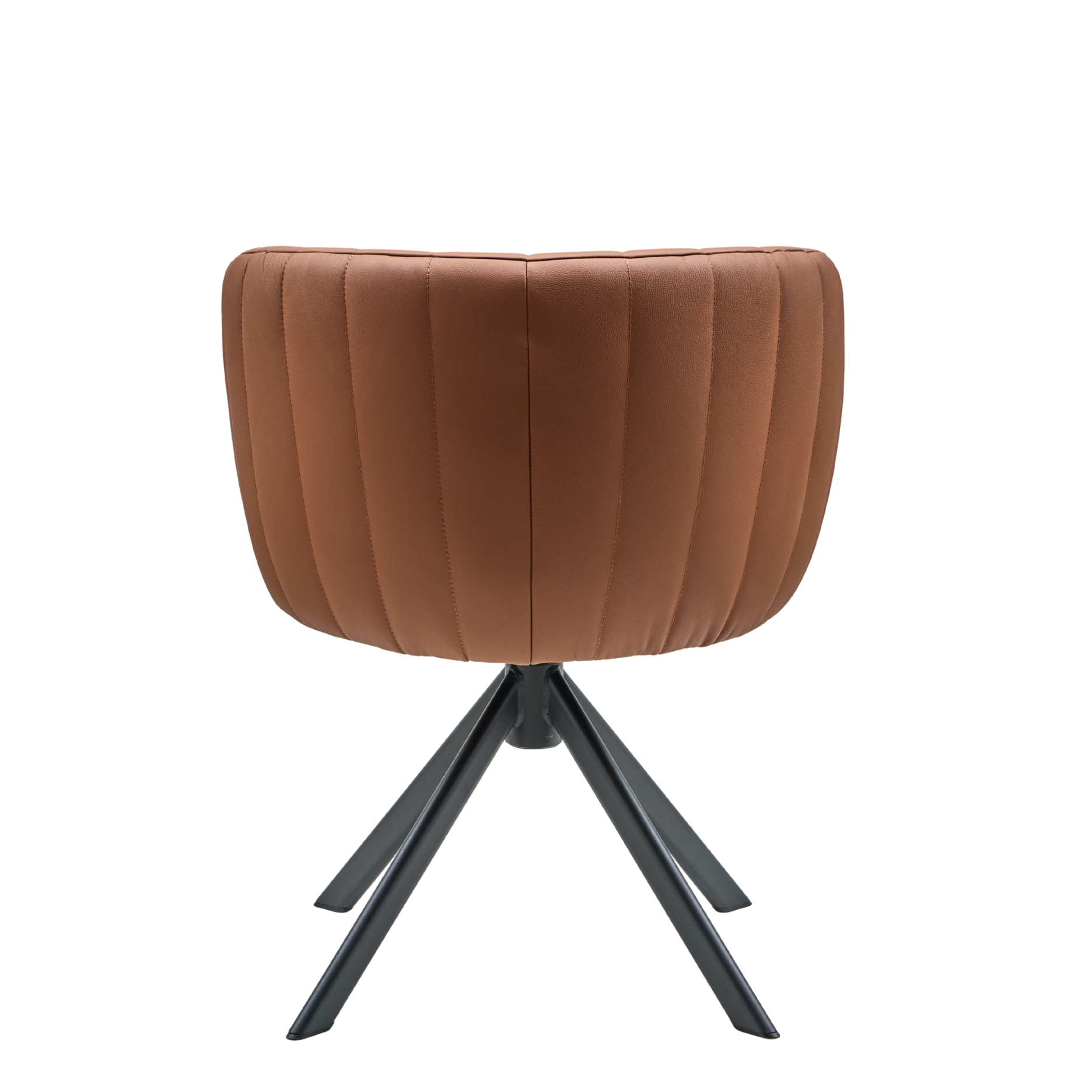 Shelly II spisebordsstol - læder m. drejeben (sort)